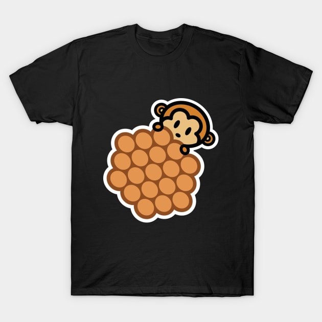 Monkey Egg Puffs Waffles Bambu Brand T-Shirt by Bambu